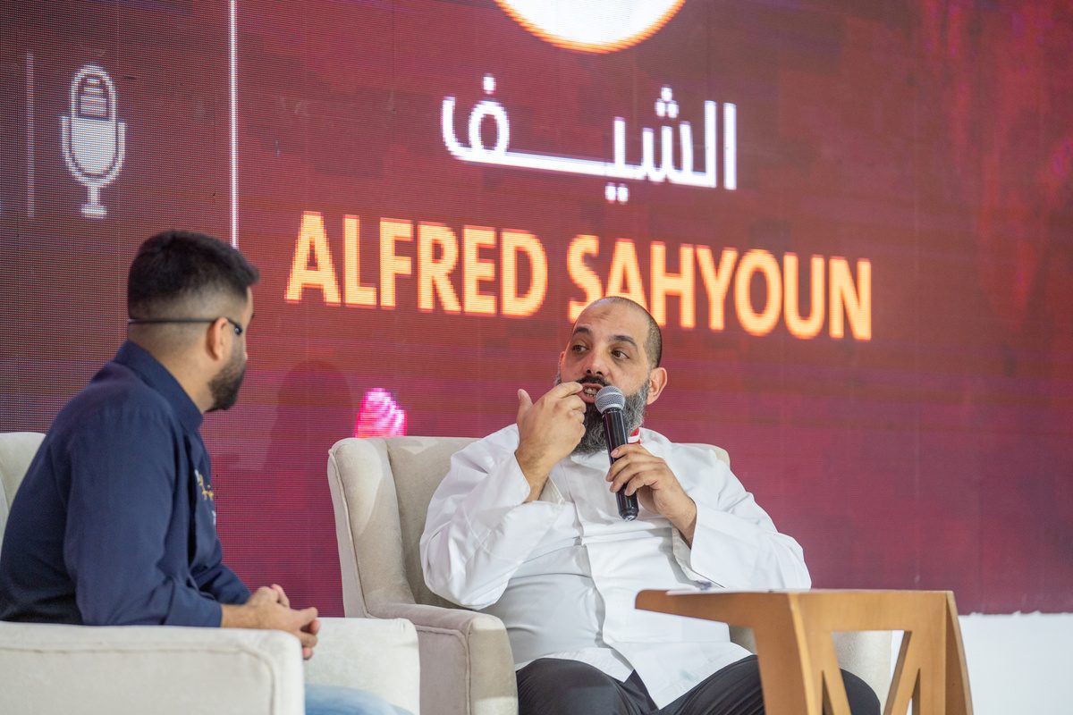 Chef Alfred Sahyoun on stage